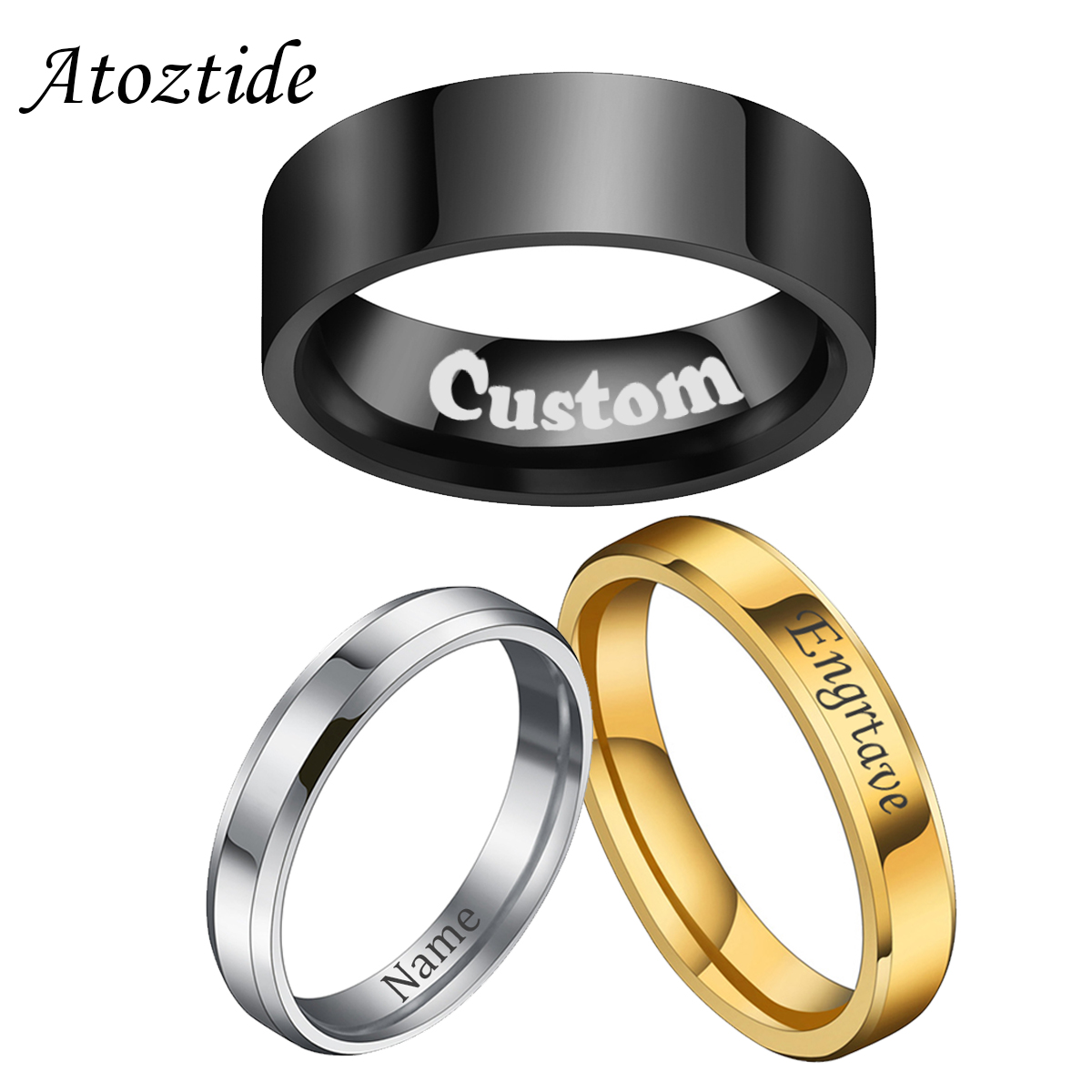 Coupling 8Mm - Atoztide 4/6/8Mm Cá Tính Khắc Tên