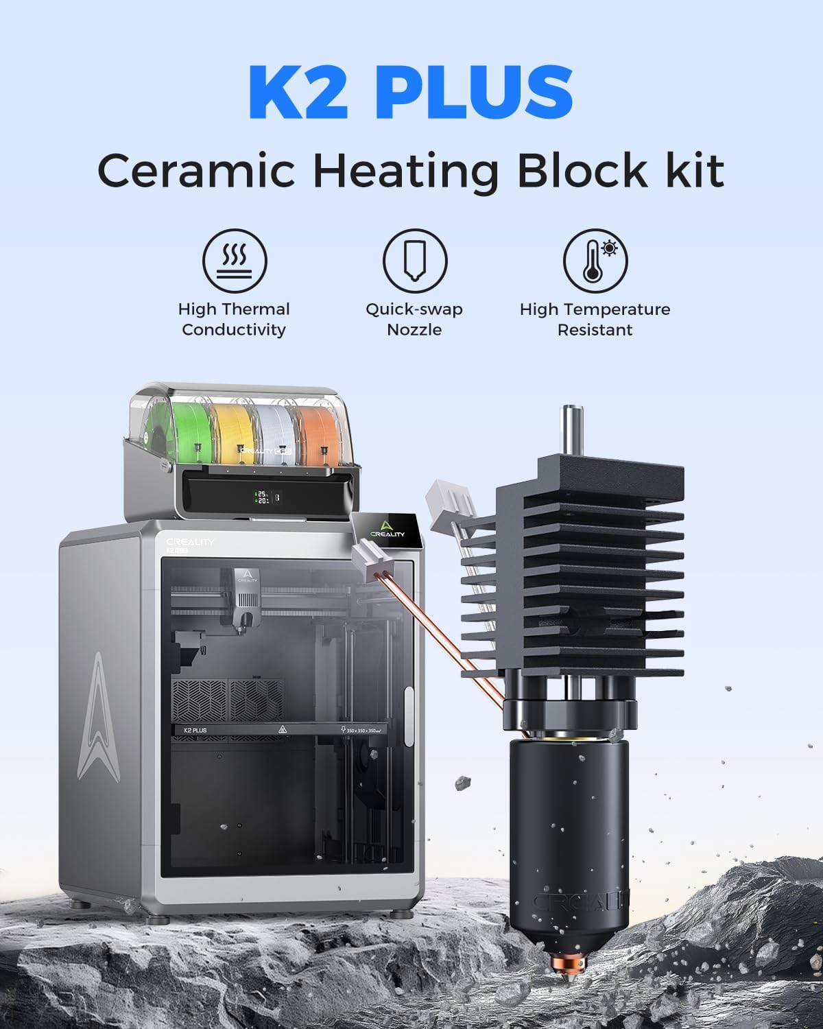 Creality K2 Plus Ceramic Hoten - đánh giá và giá Aluminium Profile 2020