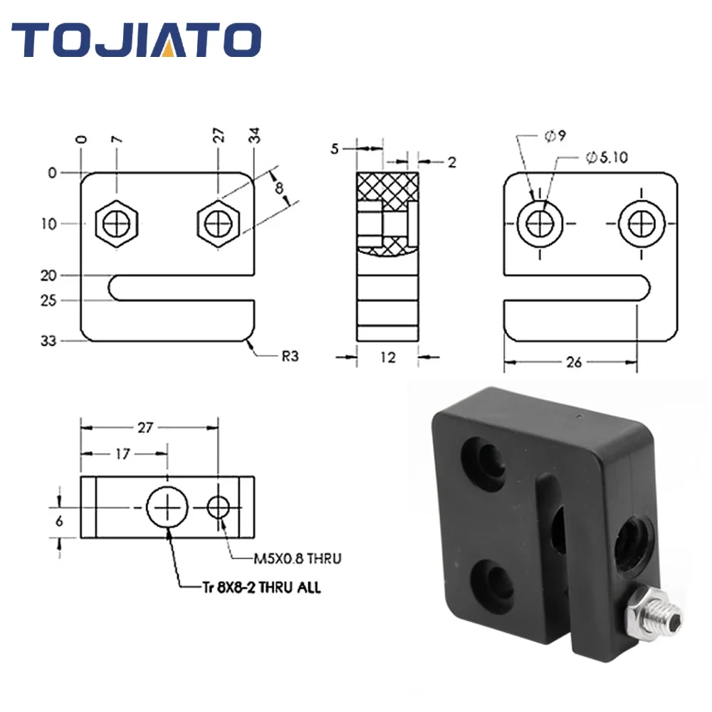 1-6pcs Anti-Backlash Nut Block - đánh giá và giá Lead Screw 8Mm