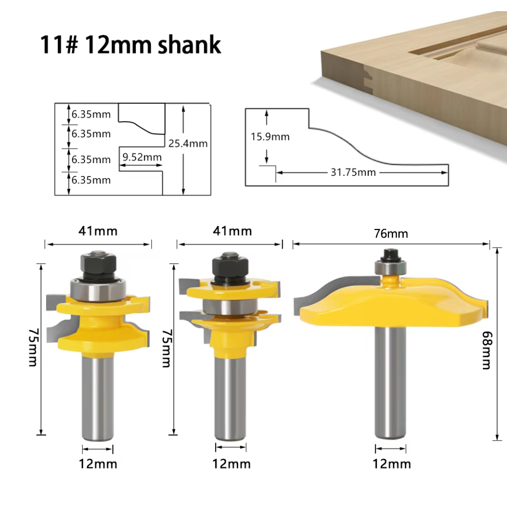 3 12Mm Vỏ Đường Sắt & Tròn Đuô - đánh giá và giá End Mill Set