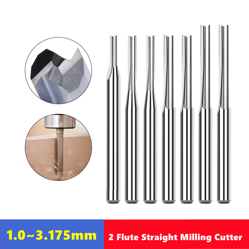 10pcs Carbide End Mill  3.175m - đánh giá và giá End Mill Set